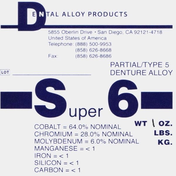 Super 6 Partial Alloy